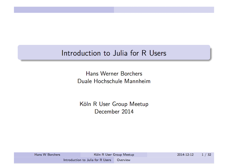 Julia introduction for R users